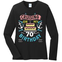 70th Birthday Cruise Trip Men Women Birthday Cruise Ladies Long Sleeve Shirt