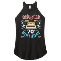 70th Birthday Cruise Trip Men Women Birthday Cruise Women's Perfect Tri Rocker Tank