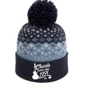 70th Birthday Classic Rockin Since 1954 The Baniff Cuffed Pom Beanie