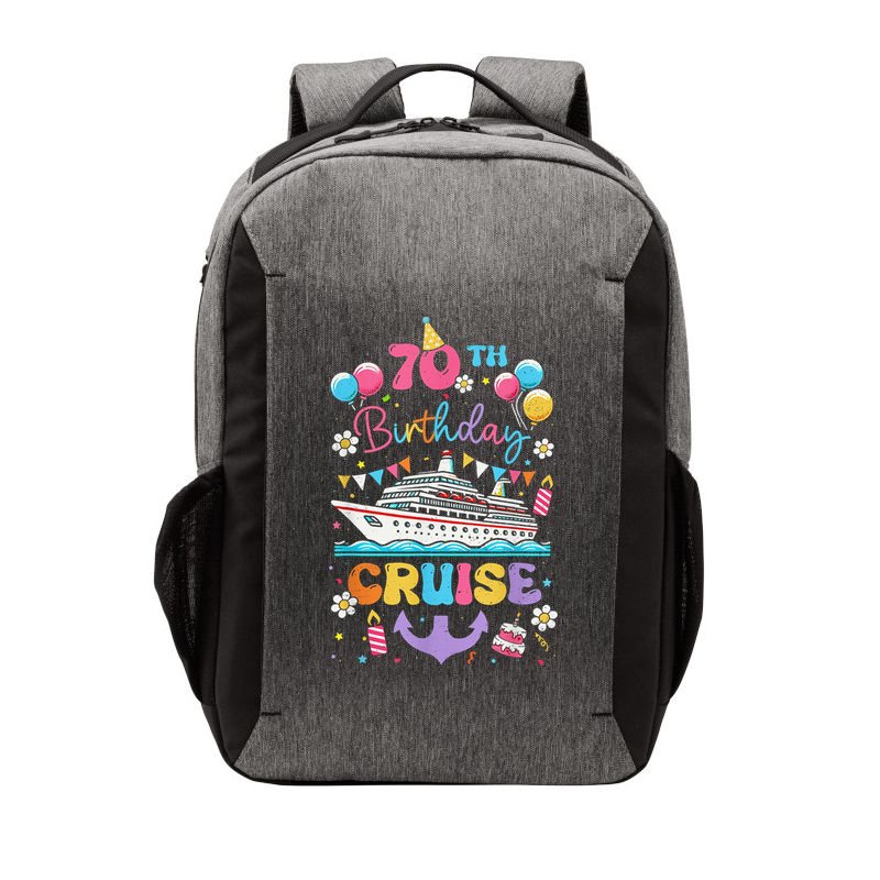 70th Birthday Cruise 70 Years Old Birthday Cruising Crew Vector Backpack