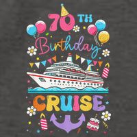 70th Birthday Cruise 70 Years Old Birthday Cruising Crew Vector Backpack