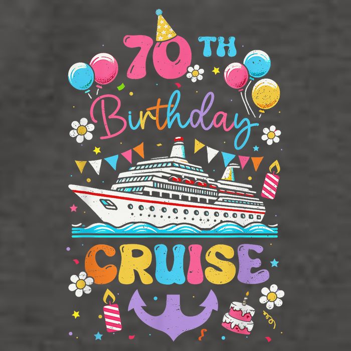 70th Birthday Cruise 70 Years Old Birthday Cruising Crew Vector Backpack