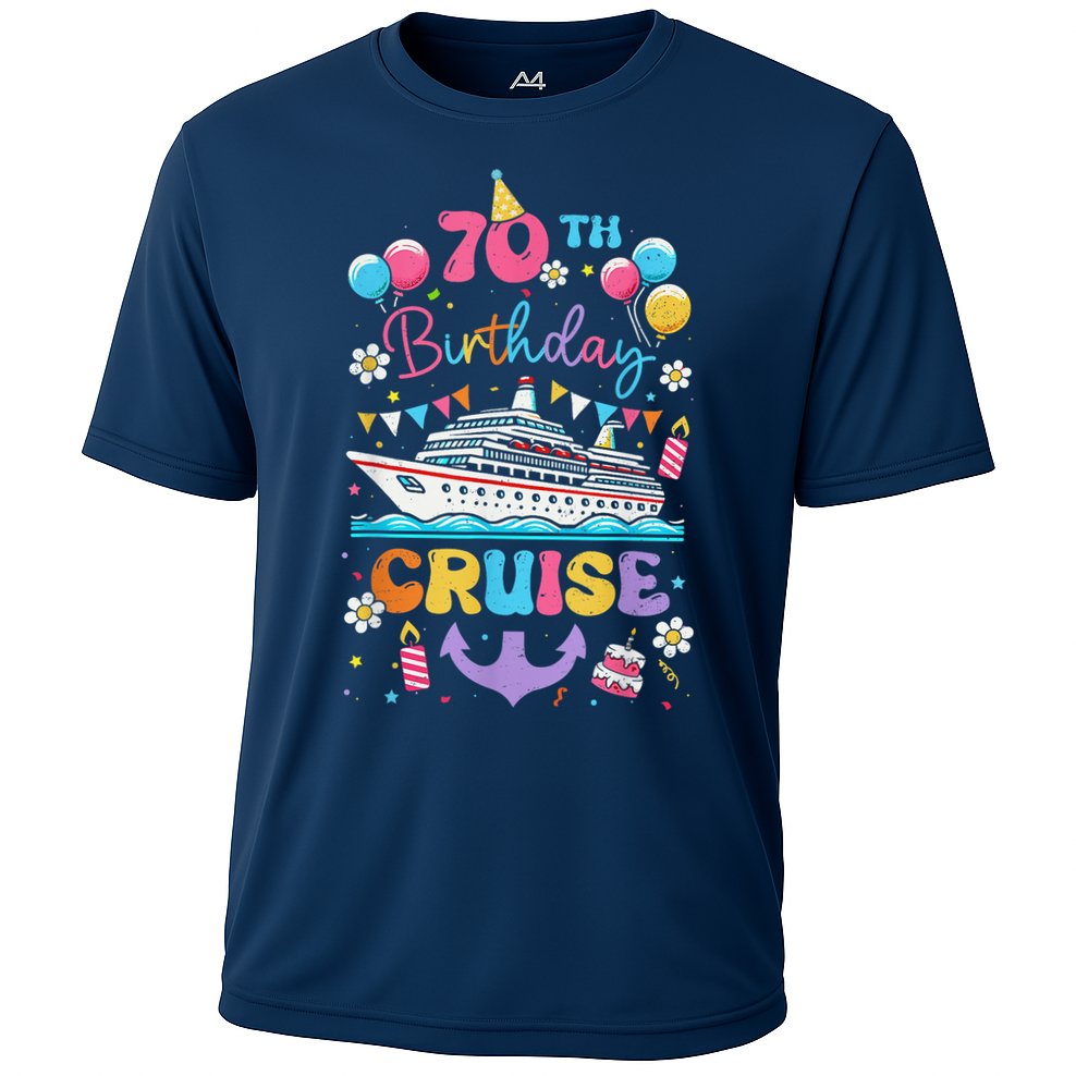 70th Birthday Cruise 70 Years Old Birthday Cruising Crew Cooling Performance Crew T-Shirt