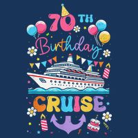 70th Birthday Cruise 70 Years Old Birthday Cruising Crew Cooling Performance Crew T-Shirt