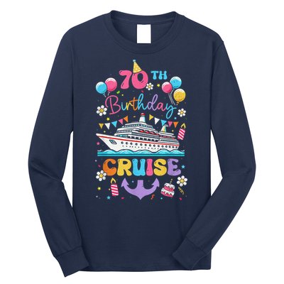 70th Birthday Cruise 70 Years Old Birthday Cruising Crew Long Sleeve Shirt