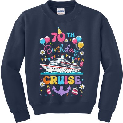 70th Birthday Cruise 70 Years Old Birthday Cruising Crew Kids Sweatshirt