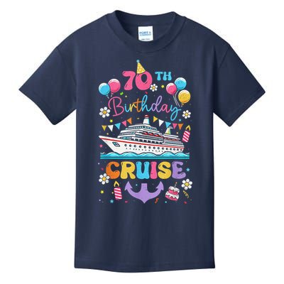 70th Birthday Cruise 70 Years Old Birthday Cruising Crew Kids T-Shirt