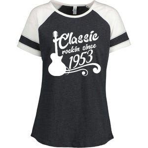 70th Birthday Classic Rockin Since 1953 Enza Ladies Jersey Colorblock Tee