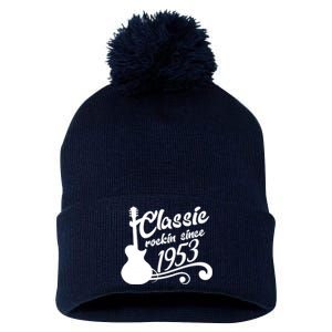 70th Birthday Classic Rockin Since 1953 Pom Pom 12in Knit Beanie