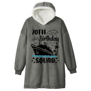 70th Birthday Cruise Vacation 2024 Cruise Matching Group Hooded Wearable Blanket