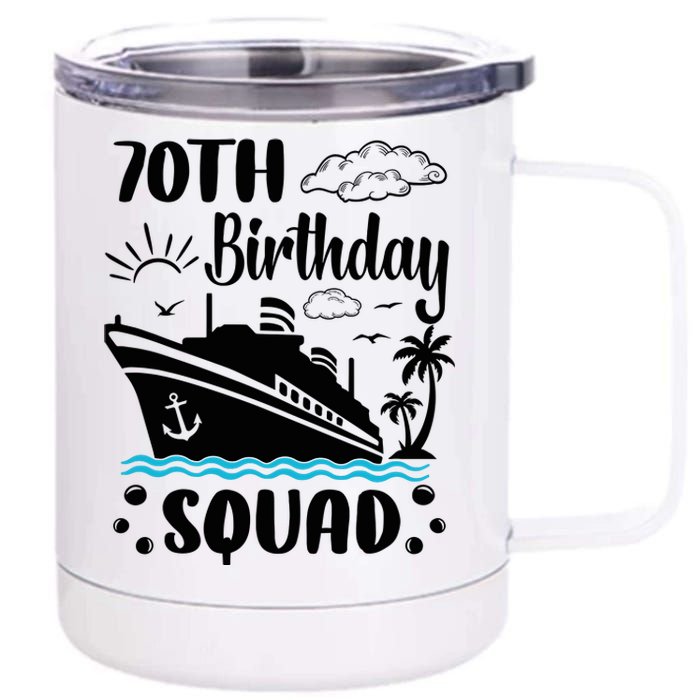 70th Birthday Cruise Vacation 2024 Cruise Matching Group 12 oz Stainless Steel Tumbler Cup