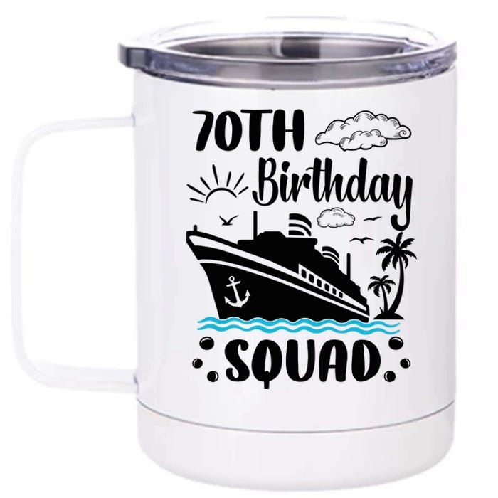 70th Birthday Cruise Vacation 2024 Cruise Matching Group 12 oz Stainless Steel Tumbler Cup