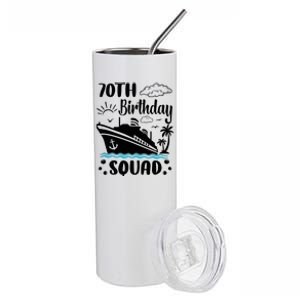 70th Birthday Cruise Vacation 2024 Cruise Matching Group Stainless Steel Tumbler