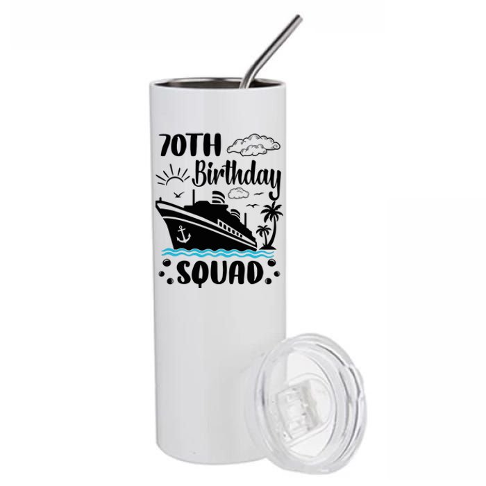 70th Birthday Cruise Vacation 2024 Cruise Matching Group Stainless Steel Tumbler