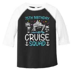 75th Birthday Cruise Squad Gifts 2025 Matching Party Family Toddler Fine Jersey T-Shirt