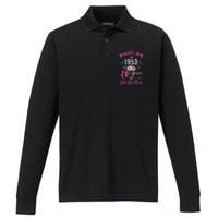 70 Birthday Decorations Women Female 70Th 1953 Birthday Performance Long Sleeve Polo