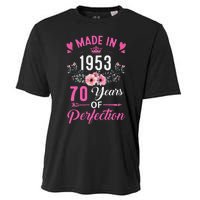 70 Birthday Decorations Women Female 70Th 1953 Birthday Cooling Performance Crew T-Shirt