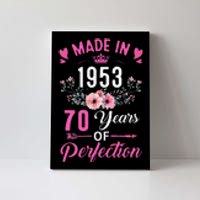 70 Birthday Decorations Women Female 70Th 1953 Birthday Canvas