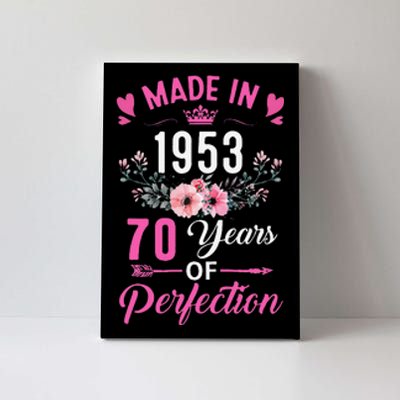 70 Birthday Decorations Women Female 70Th 1953 Birthday Canvas