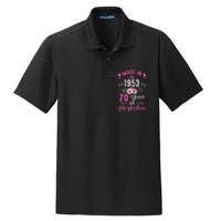 70 Birthday Decorations Women Female 70Th 1953 Birthday Dry Zone Grid Polo