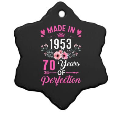 70 Birthday Decorations Women Female 70Th 1953 Birthday Ceramic Star Ornament