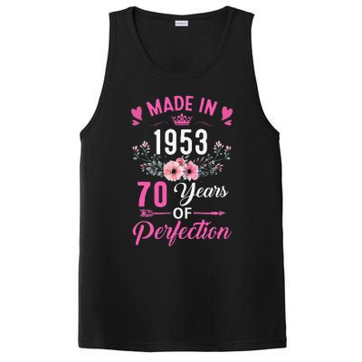 70 Birthday Decorations Women Female 70Th 1953 Birthday PosiCharge Competitor Tank