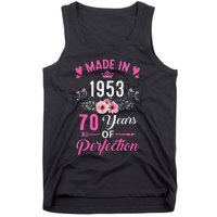 70 Birthday Decorations Women Female 70Th 1953 Birthday Tank Top