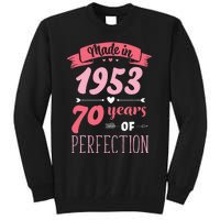 70 Birthday Decorations Women Female 70th BDay 1953 Birthday Tall Sweatshirt