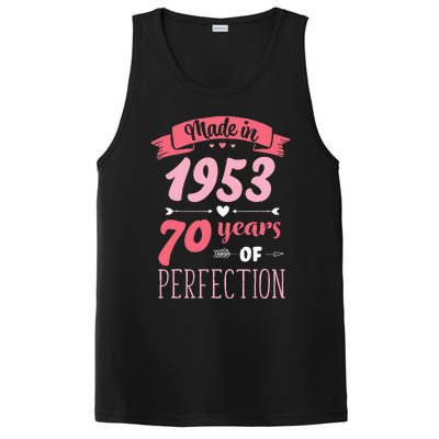 70 Birthday Decorations Women Female 70th BDay 1953 Birthday PosiCharge Competitor Tank