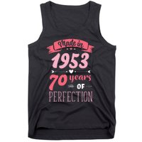 70 Birthday Decorations Women Female 70th BDay 1953 Birthday Tank Top