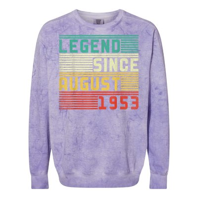 70th Birthday For Men 70 Years Old Vintage Funny Colorblast Crewneck Sweatshirt