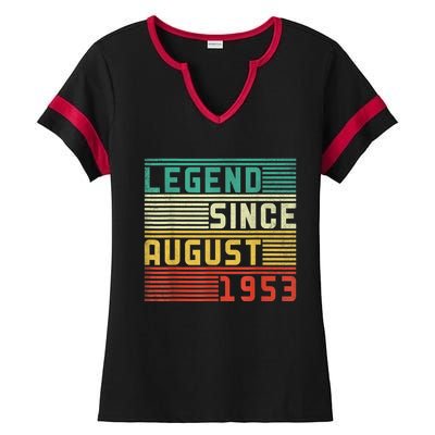 70th Birthday For Men 70 Years Old Vintage Funny Ladies Halftime Notch Neck Tee