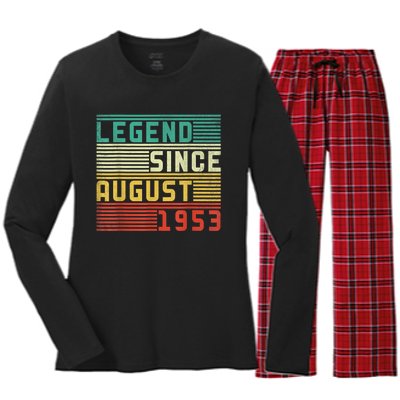 70th Birthday For Men 70 Years Old Vintage Funny Women's Long Sleeve Flannel Pajama Set 