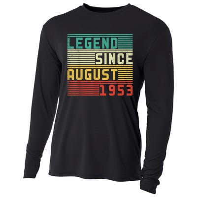 70th Birthday For Men 70 Years Old Vintage Funny Cooling Performance Long Sleeve Crew