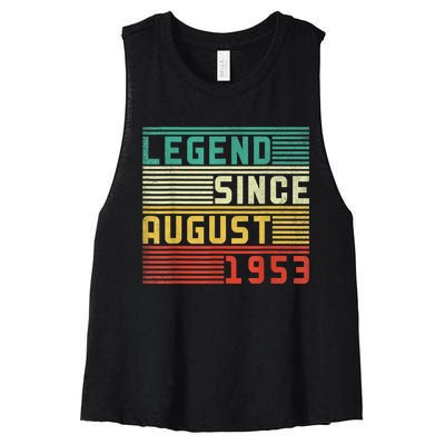 70th Birthday For Men 70 Years Old Vintage Funny Women's Racerback Cropped Tank