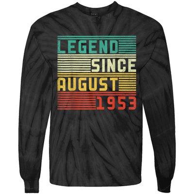 70th Birthday For Men 70 Years Old Vintage Funny Tie-Dye Long Sleeve Shirt