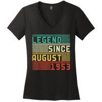 70th Birthday For Men 70 Years Old Vintage Funny Women's V-Neck T-Shirt