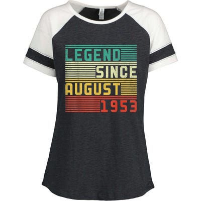 70th Birthday For Men 70 Years Old Vintage Funny Enza Ladies Jersey Colorblock Tee