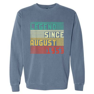 70th Birthday For Men 70 Years Old Vintage Funny Garment-Dyed Sweatshirt