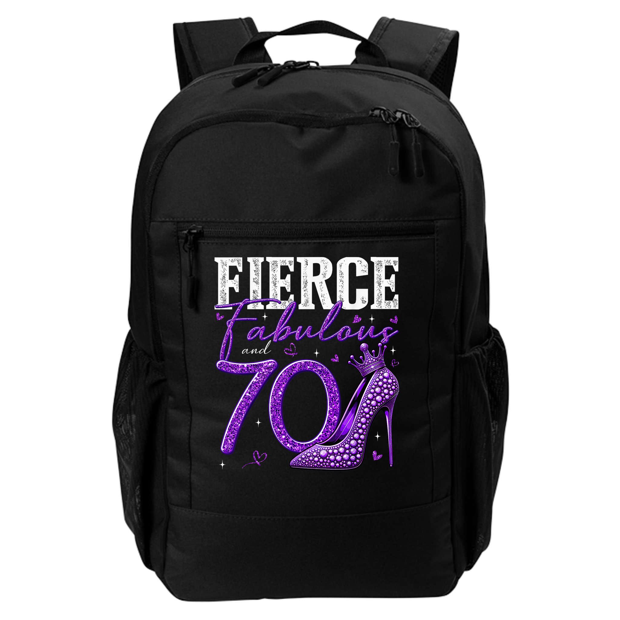 70th Birthday Fierce Fabulous And 70 Year Old Heels Backpack