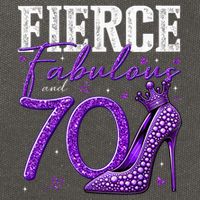 70th Birthday Fierce Fabulous And 70 Year Old Heels Cotton Canvas Backpack