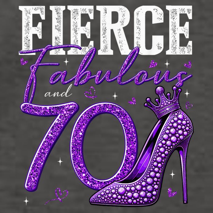 70th Birthday Fierce Fabulous And 70 Year Old Heels Vector Backpack
