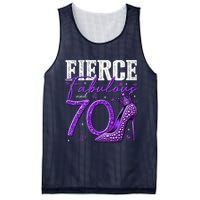 70th Birthday Fierce Fabulous And 70 Year Old Heels Mesh Reversible Basketball Jersey Tank