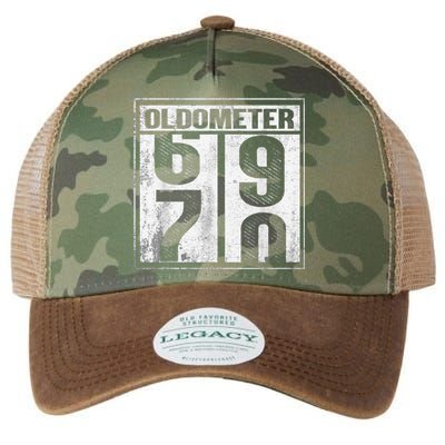 70th Birthday Funny Gift Oldometer 6970 Legacy Tie Dye Trucker Hat