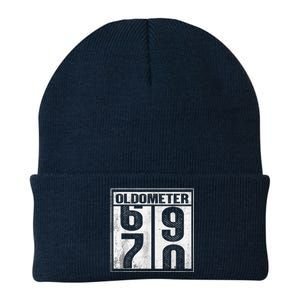 70th Birthday Funny Gift Oldometer 6970 Knit Cap Winter Beanie