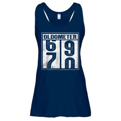 70th Birthday Funny Gift Oldometer 6970 Ladies Essential Flowy Tank