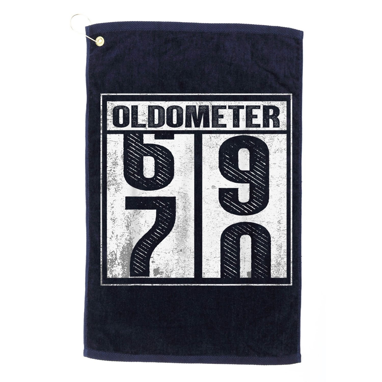 70th Birthday Funny Gift Oldometer 6970 Golf Towel