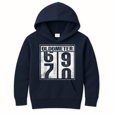 70th Birthday Funny Gift Oldometer 6970 Kids Hoodie