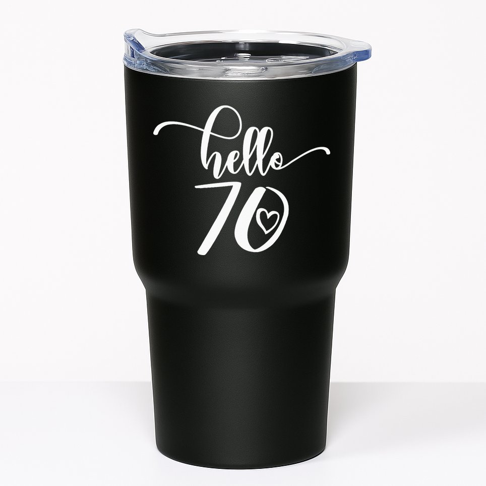 70th Birthday For  Hello 70 Seventy 70 Years Old Cute Tumbler