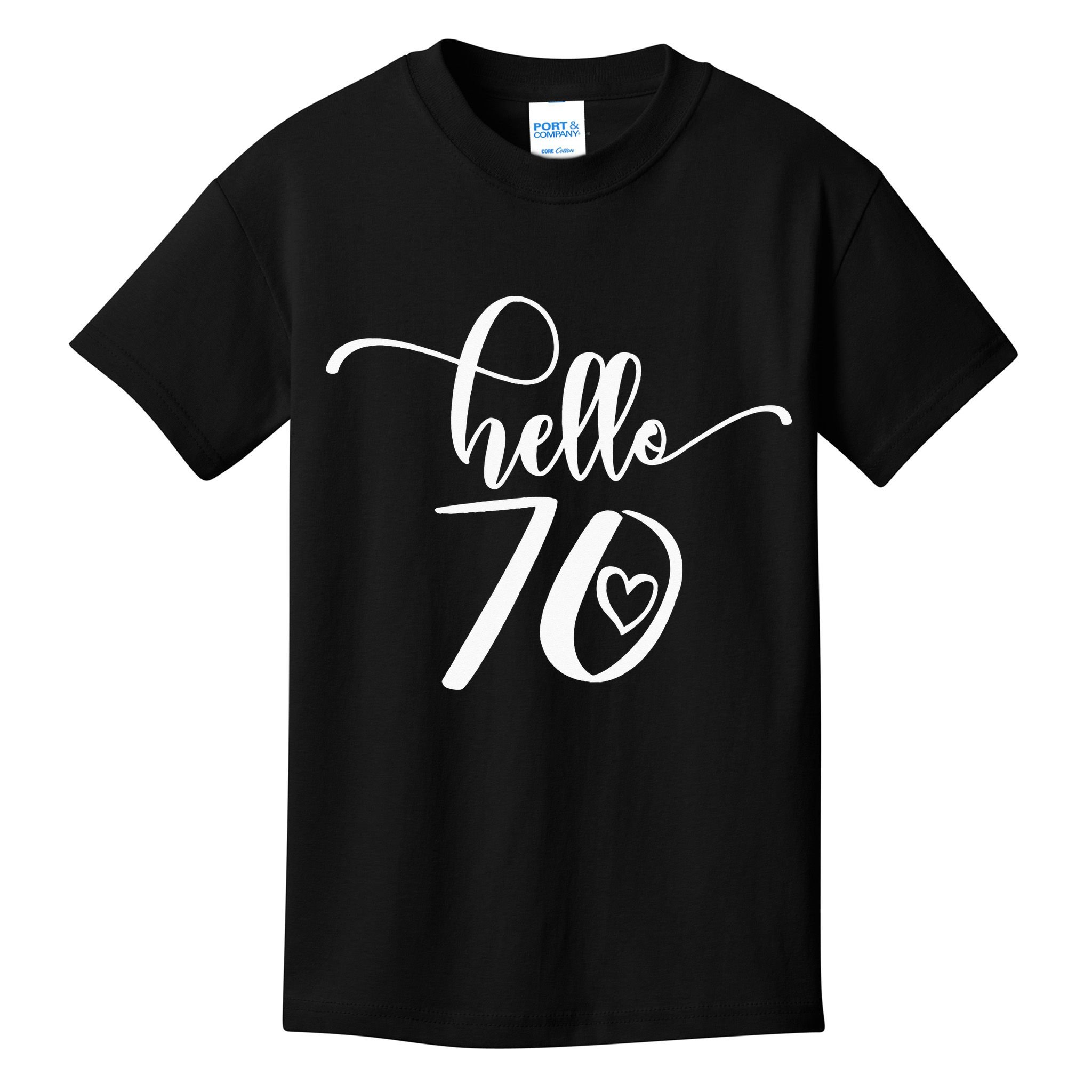 70th Birthday For  Hello 70 Seventy 70 Years Old Cute Kids T-Shirt